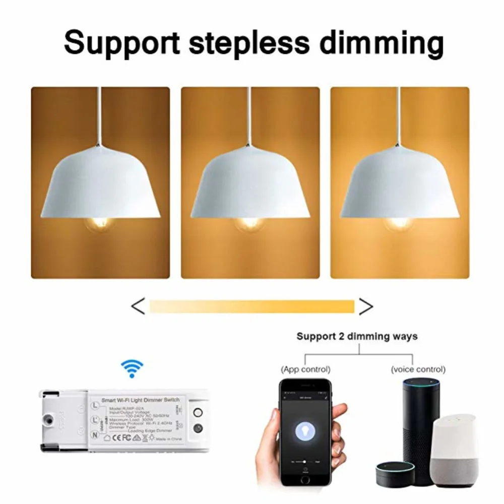 WiFi DIY Dimmer Switch Smart Light Controller Home Automation And Voice Control Works With Alexa / Google | Электроника