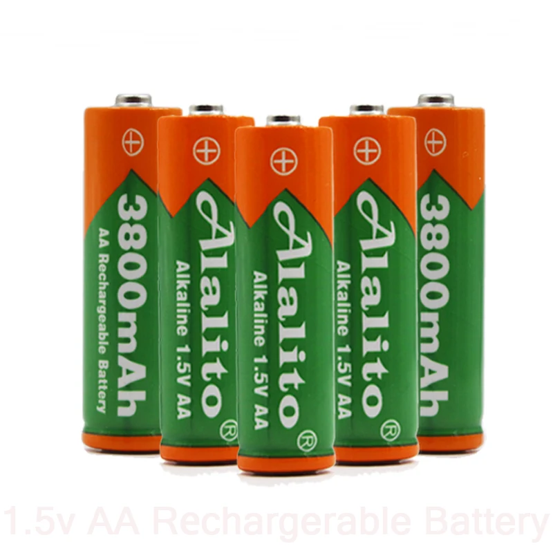 2-20 шт 1 5 V AA Аккумуляторная батарея ячейка 3800mah для факела игрушки часы MP3-плеер