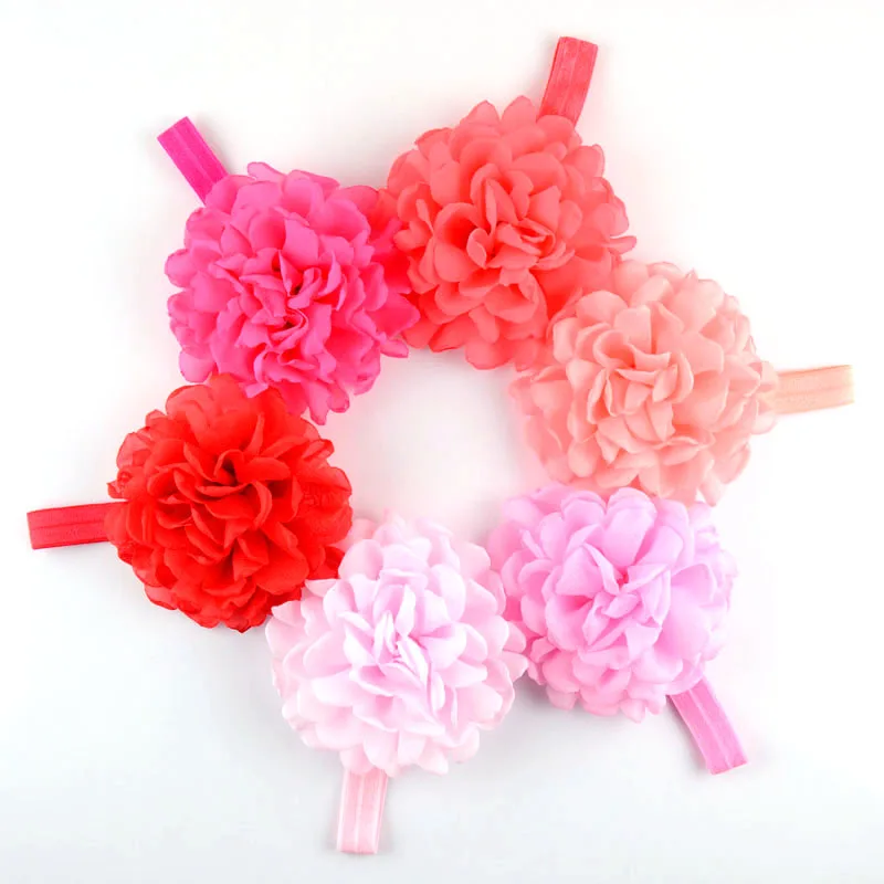 8 шт./лот 19 видов цветов детские повязки на голову большой ободок розовый головной