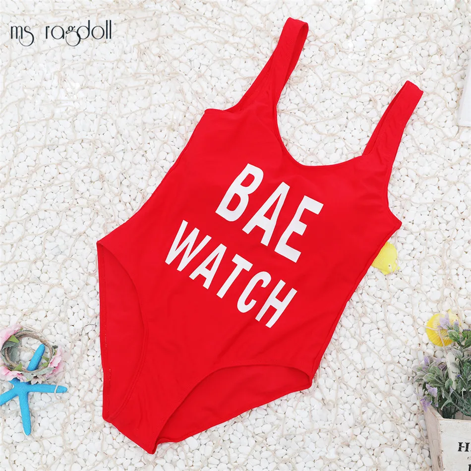 Цельный сексуальный модный пляжный купальник BAE с буквенным принтом треугольный