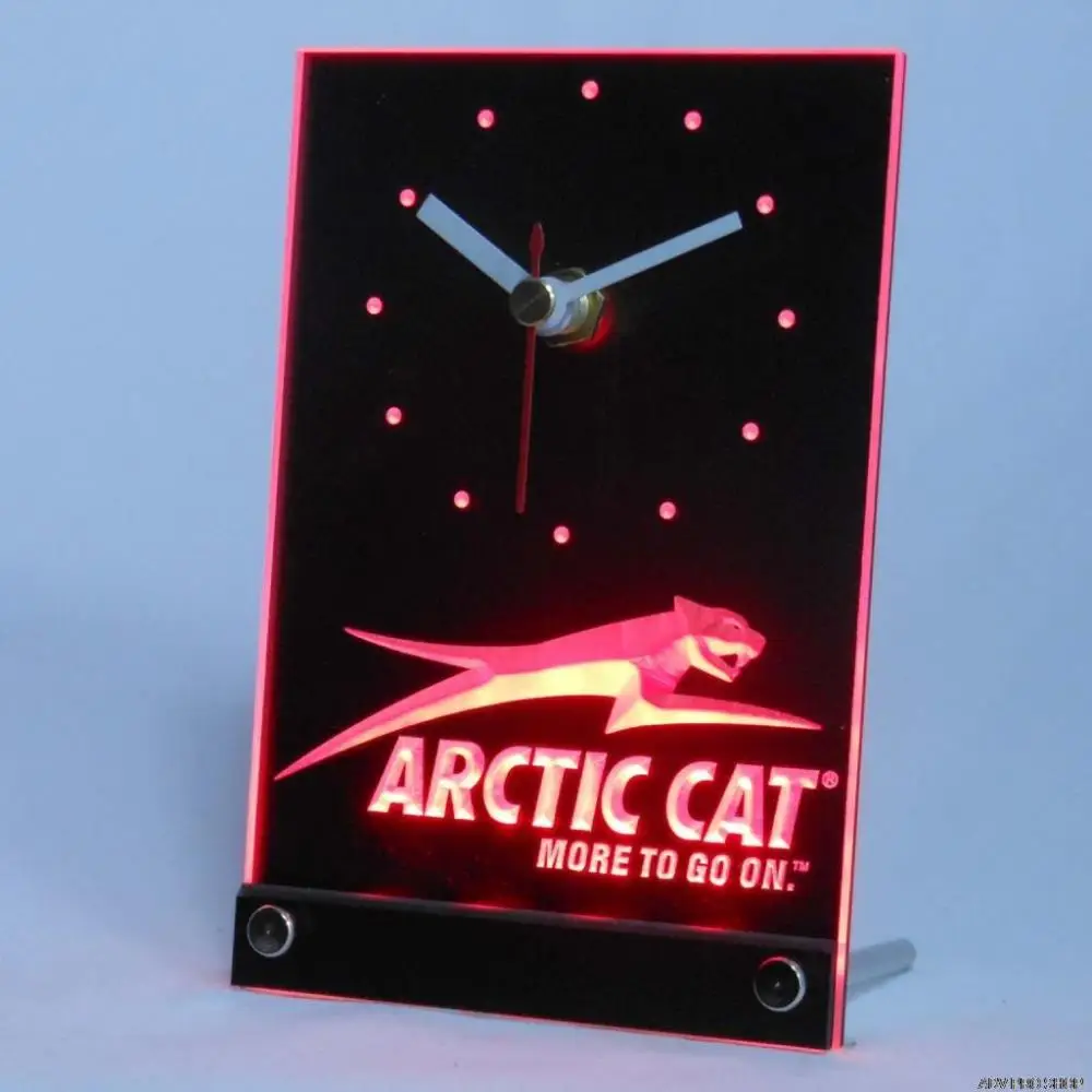 tnc0168 Arctic Cat Snowmobiles Table Desk 3D LED Clock | Дом и сад