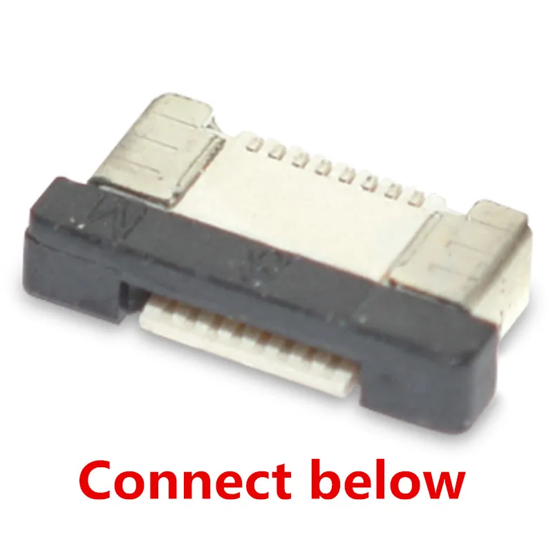 Разъем FPC FFC 0,5 мм 1,0 мм плоский кабель Разъемы PCB SMT ZIF 4 5 6 7 8 10 12 16, 18, 20, 26 28 30 32 36 40 50 54 60p - Цвет: Connect below