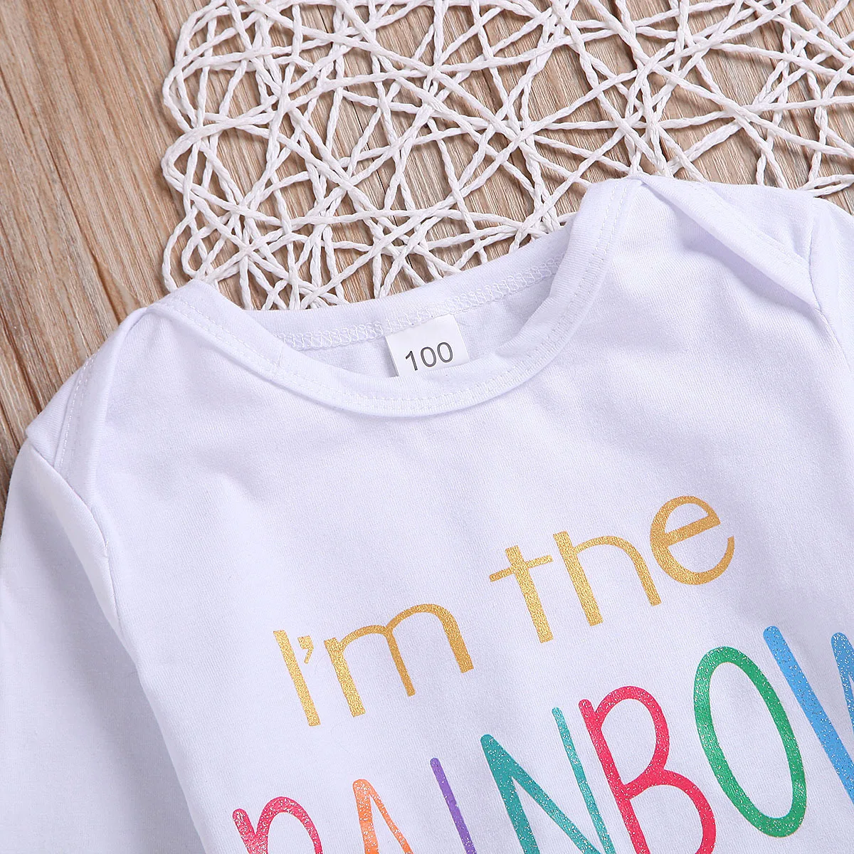 I'm The Rainbow/боди для новорожденных одежда малышей боди маленьких мальчиков