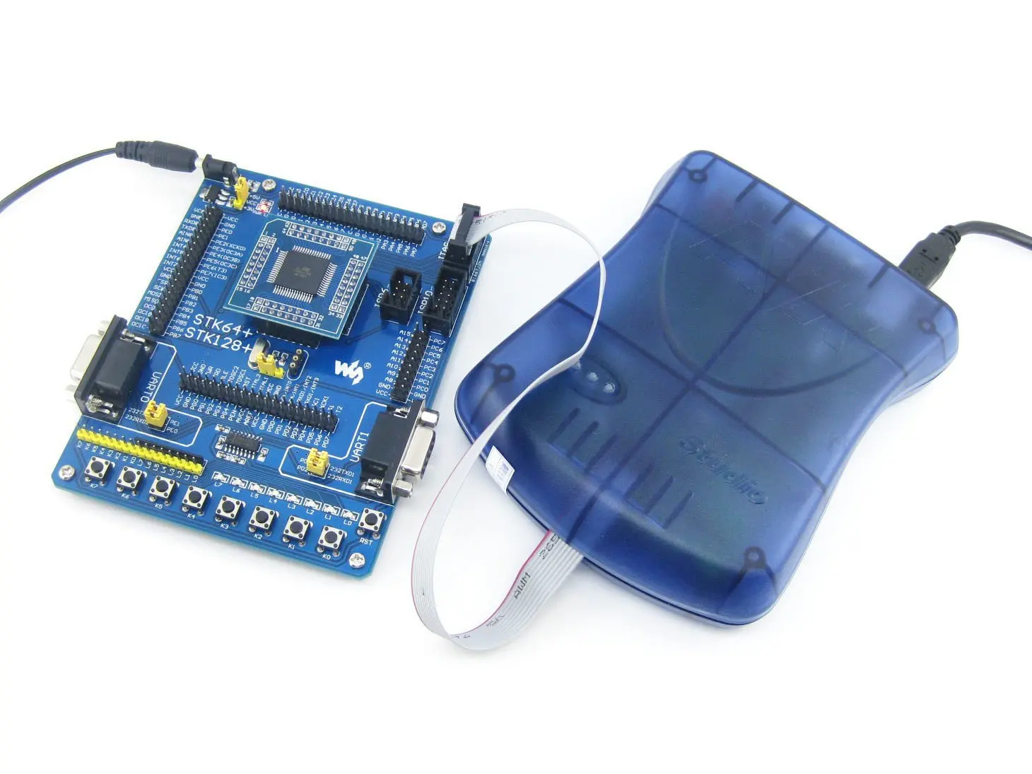 Atmel Atmega64 плата ATmega64A AU AVR макетная стартовый набор все I/Os из Waveshare бесплатная