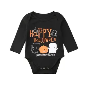 2018 Baby Girl Boy Kid Halloween Long Sleeve O Neck Cartoon Casual Romper Jumpsuit 0-18M
