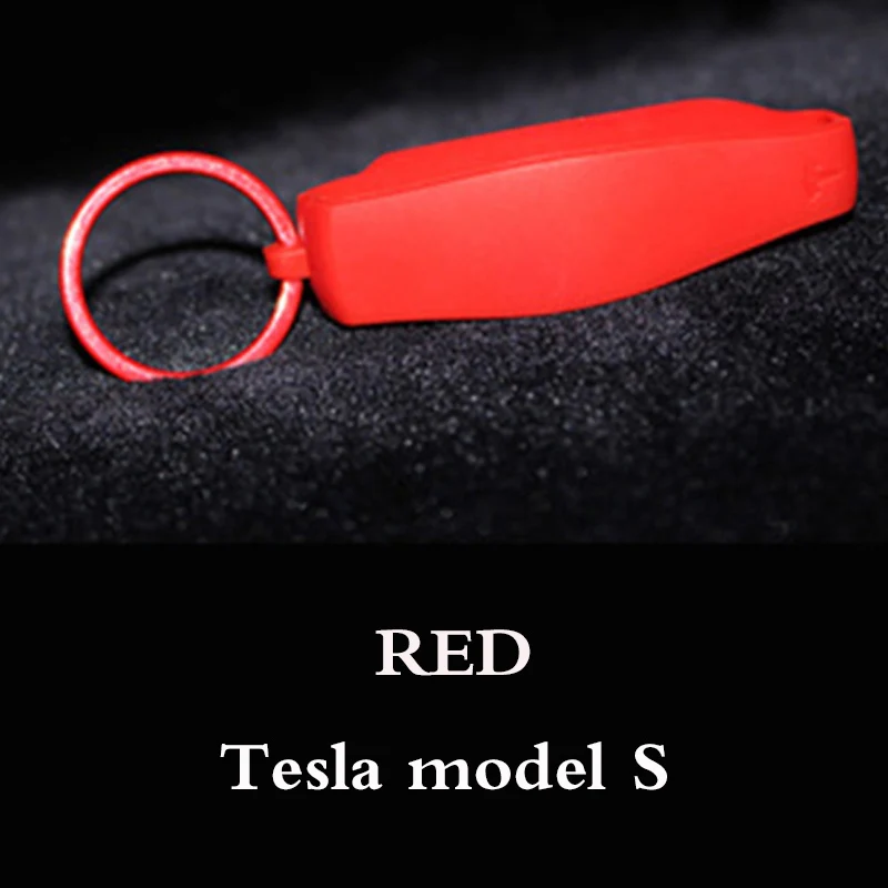 Red(model S) Силиконовый чехол для ключей от машины Tesla, защитный чехол для ключей, креативный чехол для ключей от машины Tesla, модель 3, модель X, модель S - Название цвета: Red(model S)
