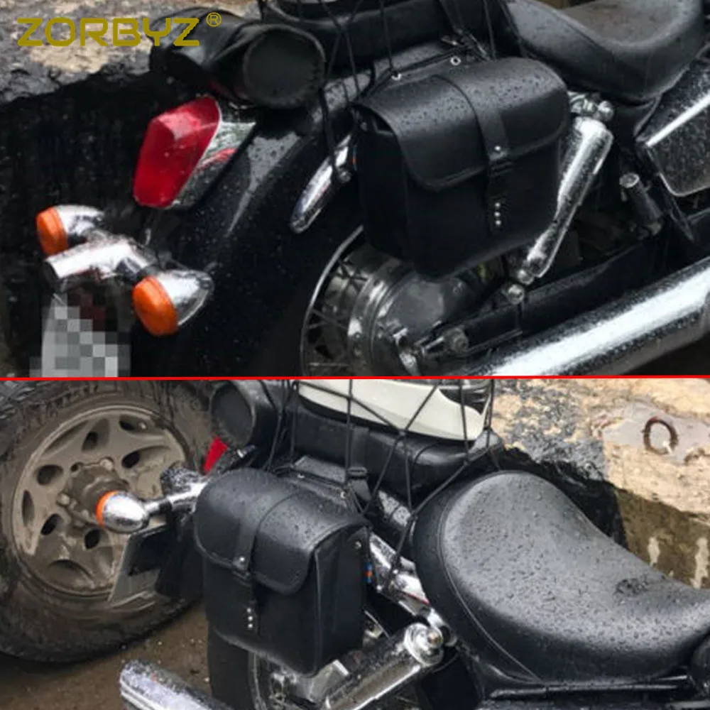 ZORBYZ мотоцикл чай искусственная кожа сиденье мешок Panniers седло боковые сумки для
