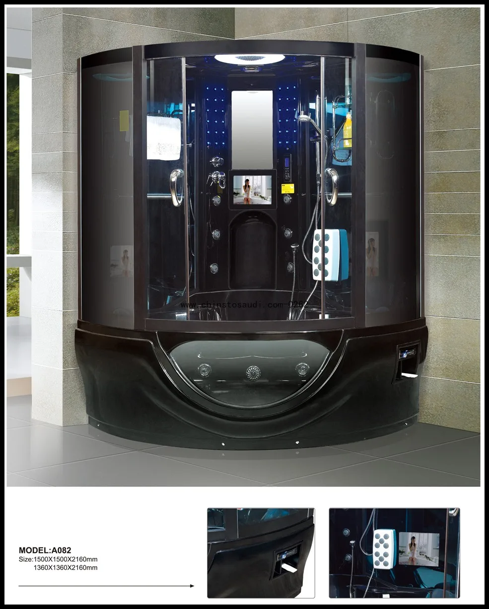 Черный акриловый паровой шкаф для 2 человек душевая кабина|room cabinet|room steamroom shower |