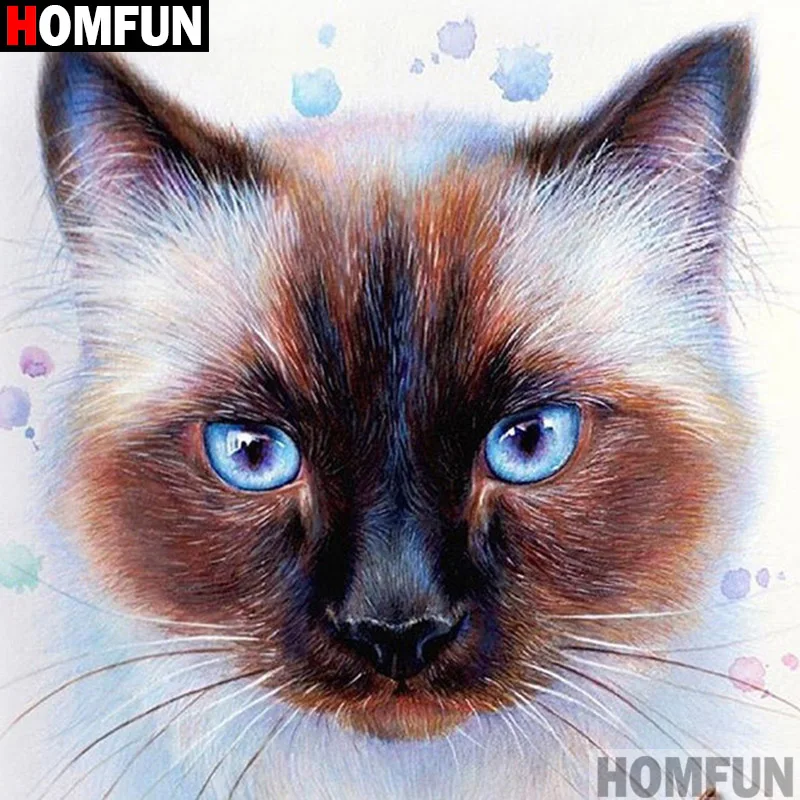 Алмазная 5d-картина Homfun Кот вышивка крестиком с полными квадратными/круглыми