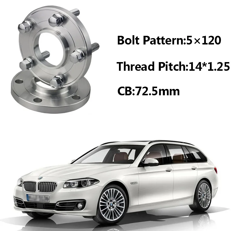 

2pcs 5x120 72.5CB Centric Wheel Spacer Hubs M14*1.25 Bolts For BMW F11 F21 F33 F25 F20 F15 F34 F12 F02 F03 F10 F26 F01 F30