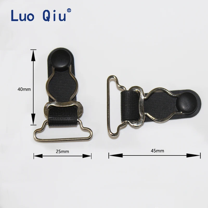 Luo Qiu100 шт./партия пластиковый металлический черный корсет подвязка для ног зажим