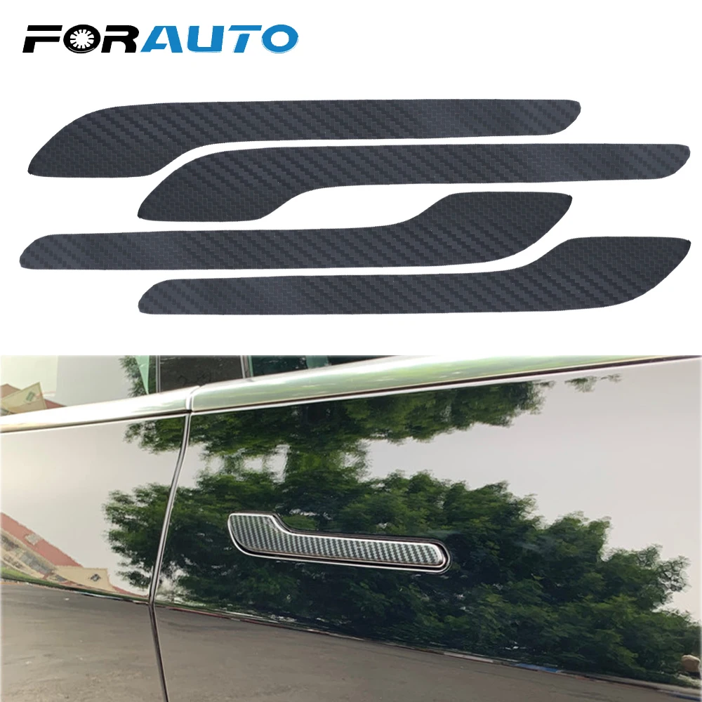 FORAUTO 4 шт. Автомобильная наклейка на дверную ручку для Tesla Model 3 защитные наклейки