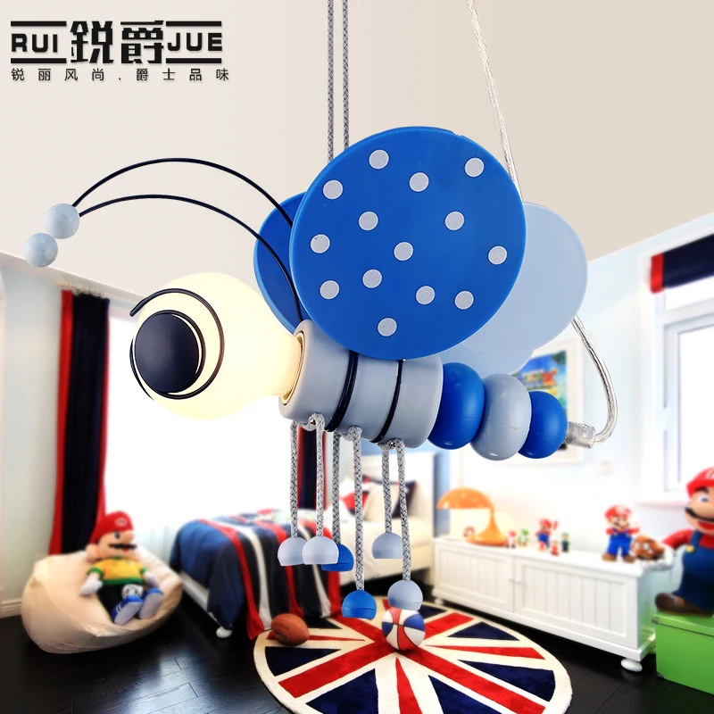 

Cartoon character children's room light simple pendant lamp LED lamp boy bedroom lamp bedside Mediterranean lighting