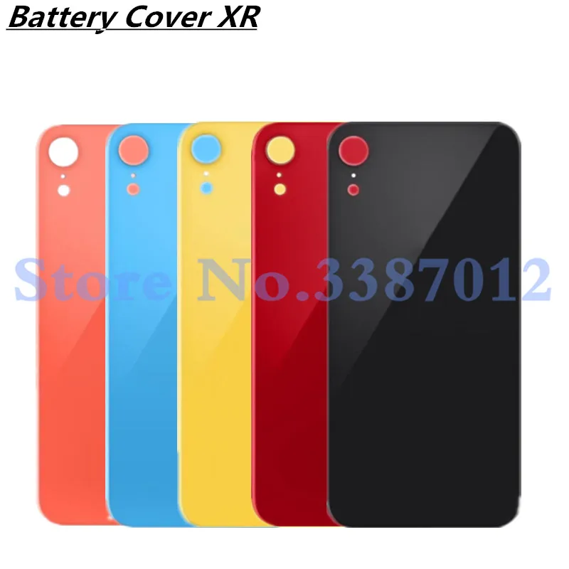 

6.1'' For Apple iPhone XR Big Hole Back Battery Cover Rear Glass Panel Housing Case Repair Replacement Part