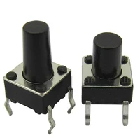 new 50pcs 66mm micro switch mini push button switch light touch switch 4 pins mounting switch button height 678910111213