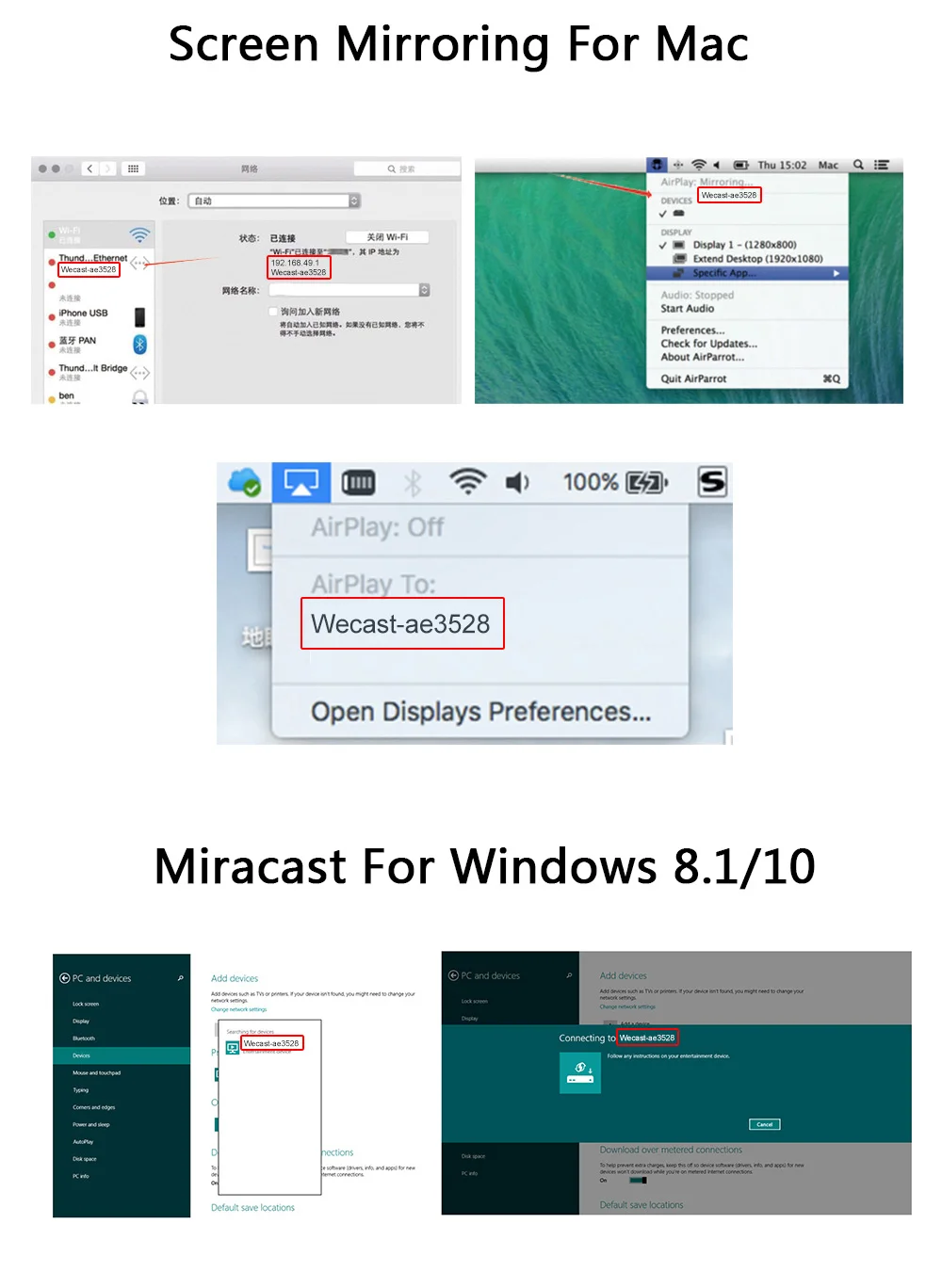 KuWFi ТВ-палка HDMI беспроводной дисплей Wecast для Android iOS YouTube Google хром Airplay поддержка 4G сотовая передача данных медиа