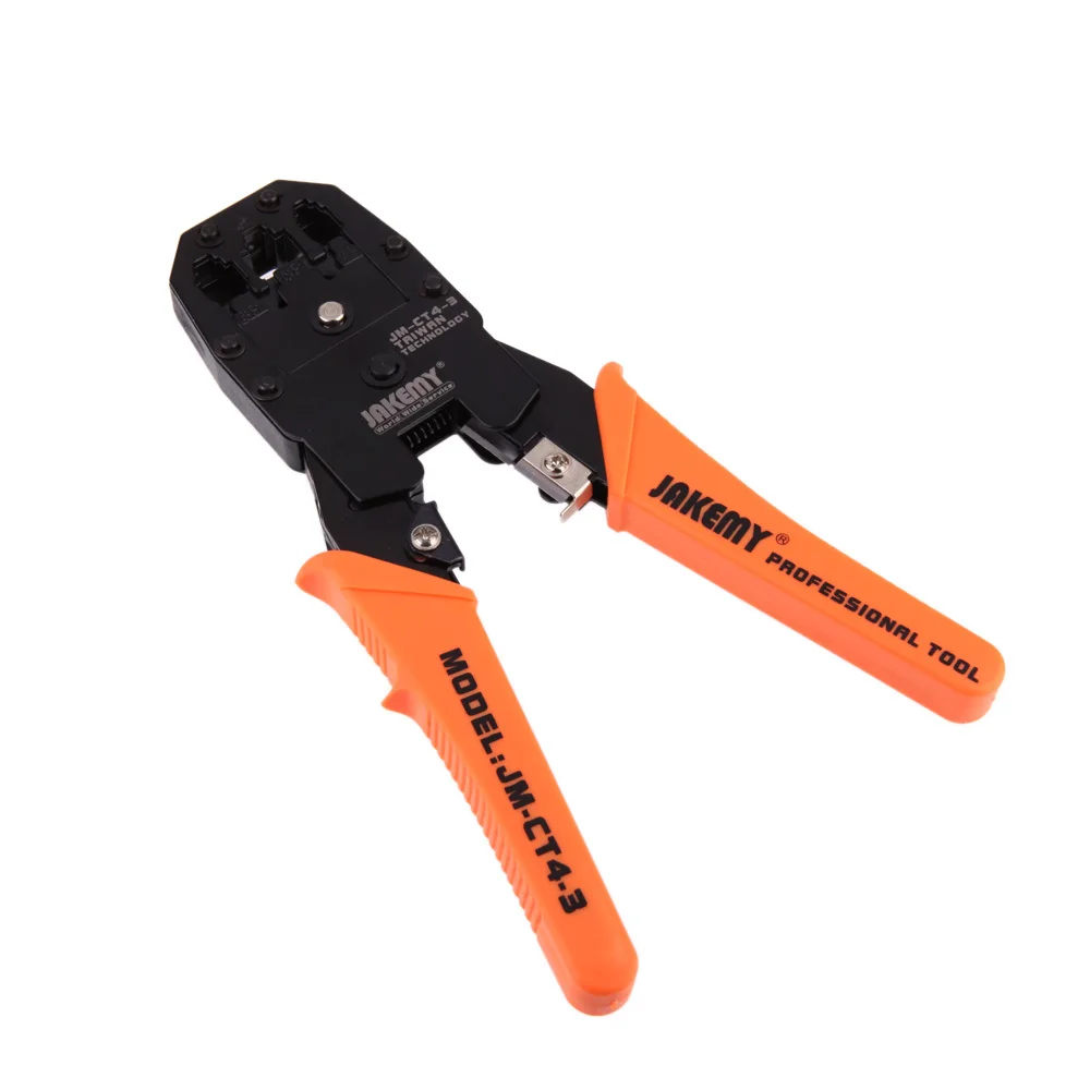 Jakemy JM-CT4-3 4P 6P 8P Dual Modular LAN Network Cable Crimping Plier Clamp Tool + Wire Cutter | Инструменты
