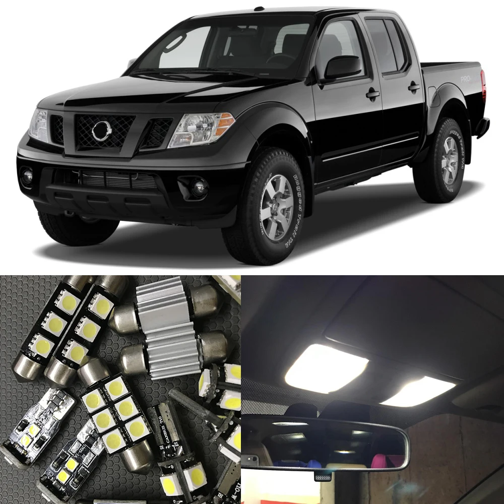 10 шт. белые светодиодные лампы для салона комплекта 2005 2009 Nissan Frontier Map купол