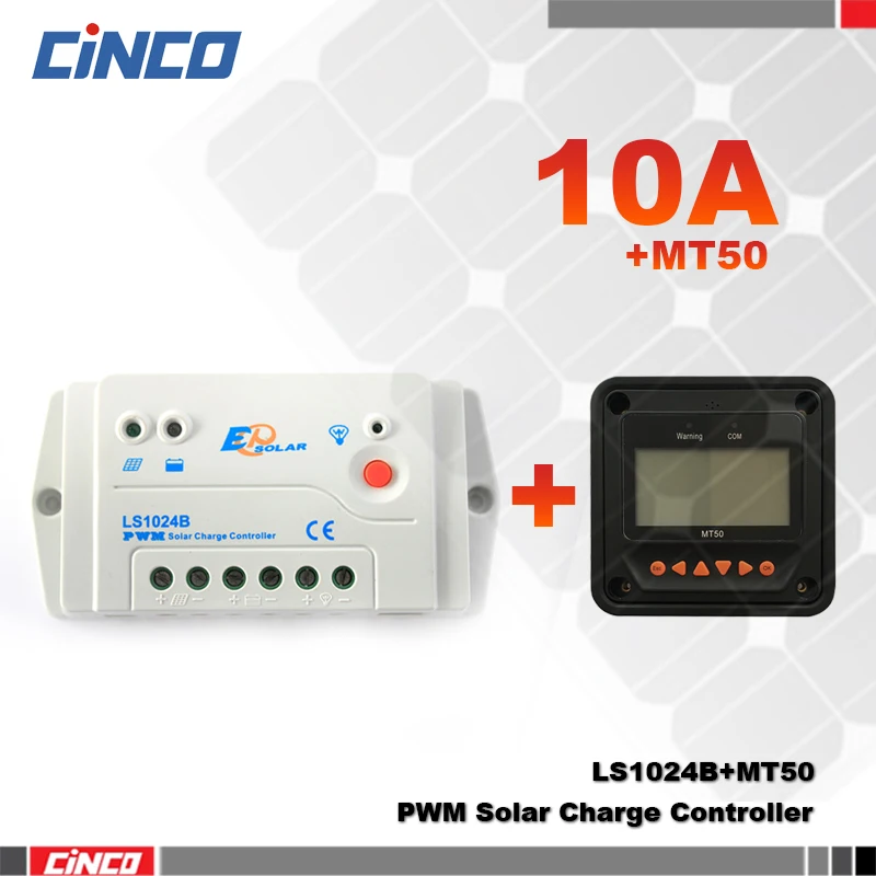 LS1024B + MT50 10A 12В/24В EPSOLAR новый Солнечный контроллер landstar PWM с ЖК дисплеем