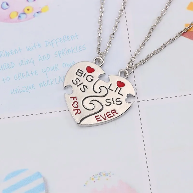 Ожерелье Sister Forever для женщин ожерелье с надписью Love Подвеска в виде разбитого