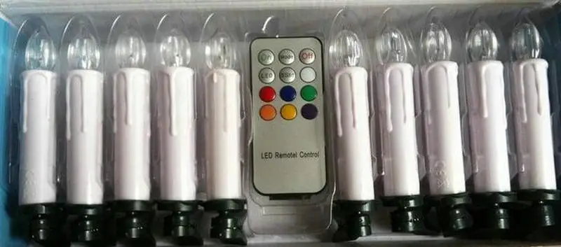 Набор из 10 шт. Батарея работающий на мерцающие 12 пульта дистанционного