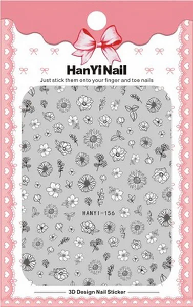 Style-1 Ультра тонкий Nail Стикеры небольшие свежие цветы Daisy ногтей аппликация на клей прямой Стикеры s Переводные картинки перевода маникюр Советы - Цвет: Style-1