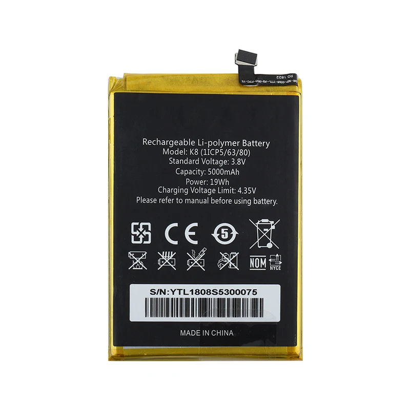 Alesser For Oukitel K8 Battery 5000mAh 100% New Replacement Accessory Accumulators Mobile Phone With Tools | Мобильные телефоны и