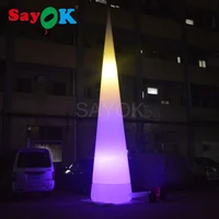 giant 23 feet inflatable led cone inflatable advertising led decoration glow in the dark with blower