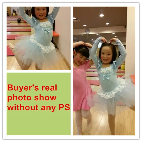 Детские для маленьких девочек Розовый Купальник Балетная пачка платье Танцы