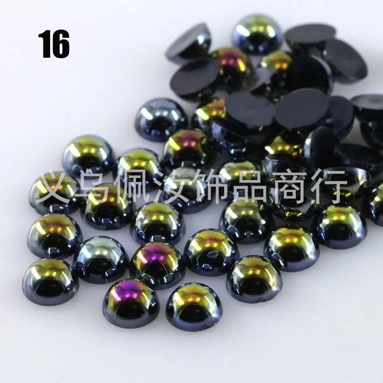 10mm 200pcs Half AB Round Pearl beads Beads Flatback Cabochon Scrapbooking Craft For Diy ABS BMAB10m | Украшения и аксессуары