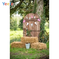 yeele tree straw wheel door old style grassland love photography backgrounds customized photographic backdrops for photo studio