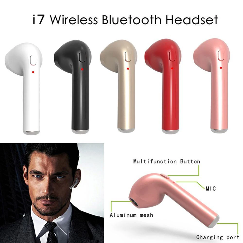 I7 I7s TWS Bluetooth наушники туры Беспроводная гарнитура стерео беспроводные спортивные