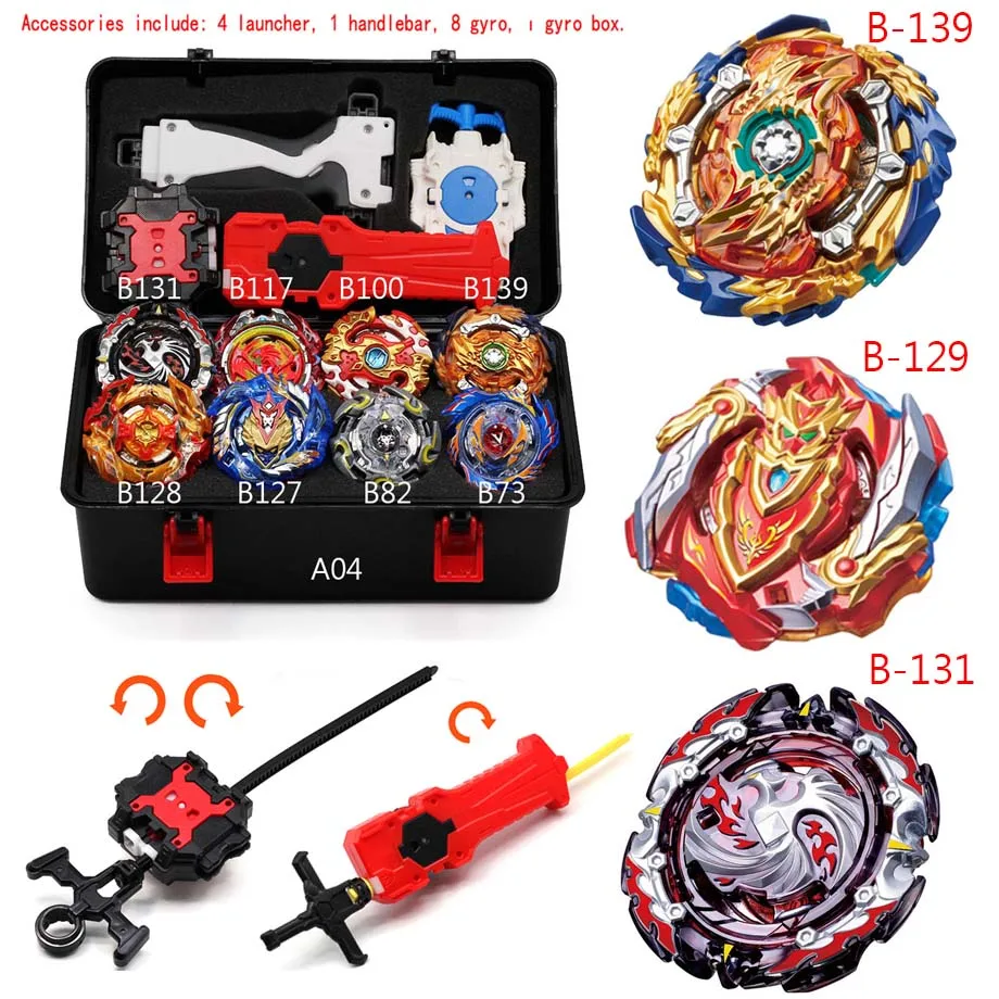 Beyblade Burst набор инструментов коробка игрушки Арена продажа Bey Blade B-129 B-127 пусковая