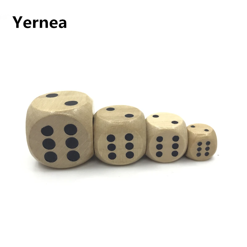 Деревянные кости Yernea 50 шт. высокое качество 12 мм 16 20 25 Детские Обучающие