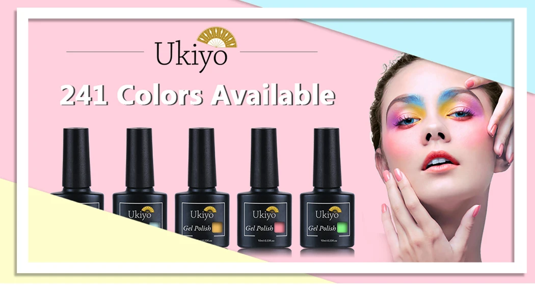 Ukiyo 10 мл чистый цветной Гель-лак для ногтей замачиваемый великолепный УФ светодиодный гель-лаки Vernis Полупостоянный дизайн ногтей Гель-лак