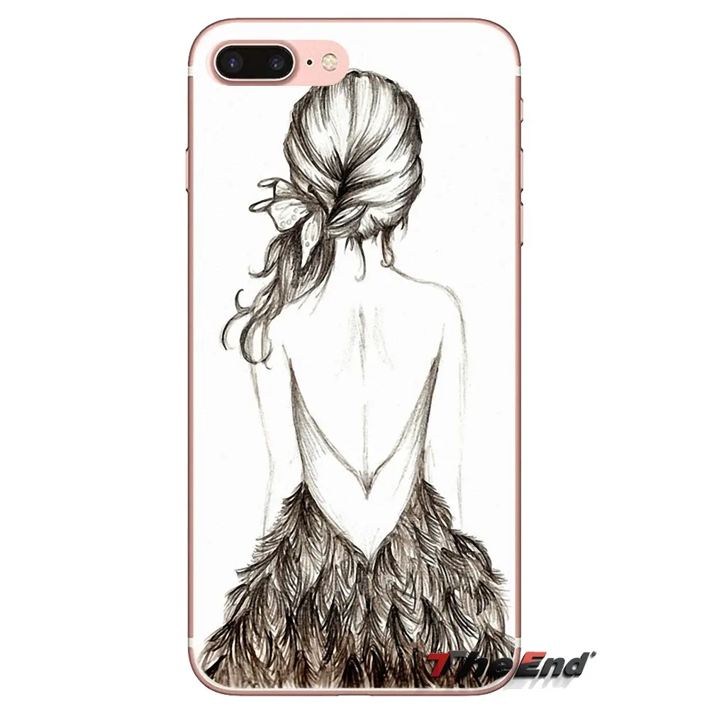Soft Silicone TPU Case Fashionable Dress Shopping Girl For Samsung Galaxy S3 S4 S5 Mini S6 S7 Edge S8 S9 S10 Plus Note 3 4 5 8 9 |