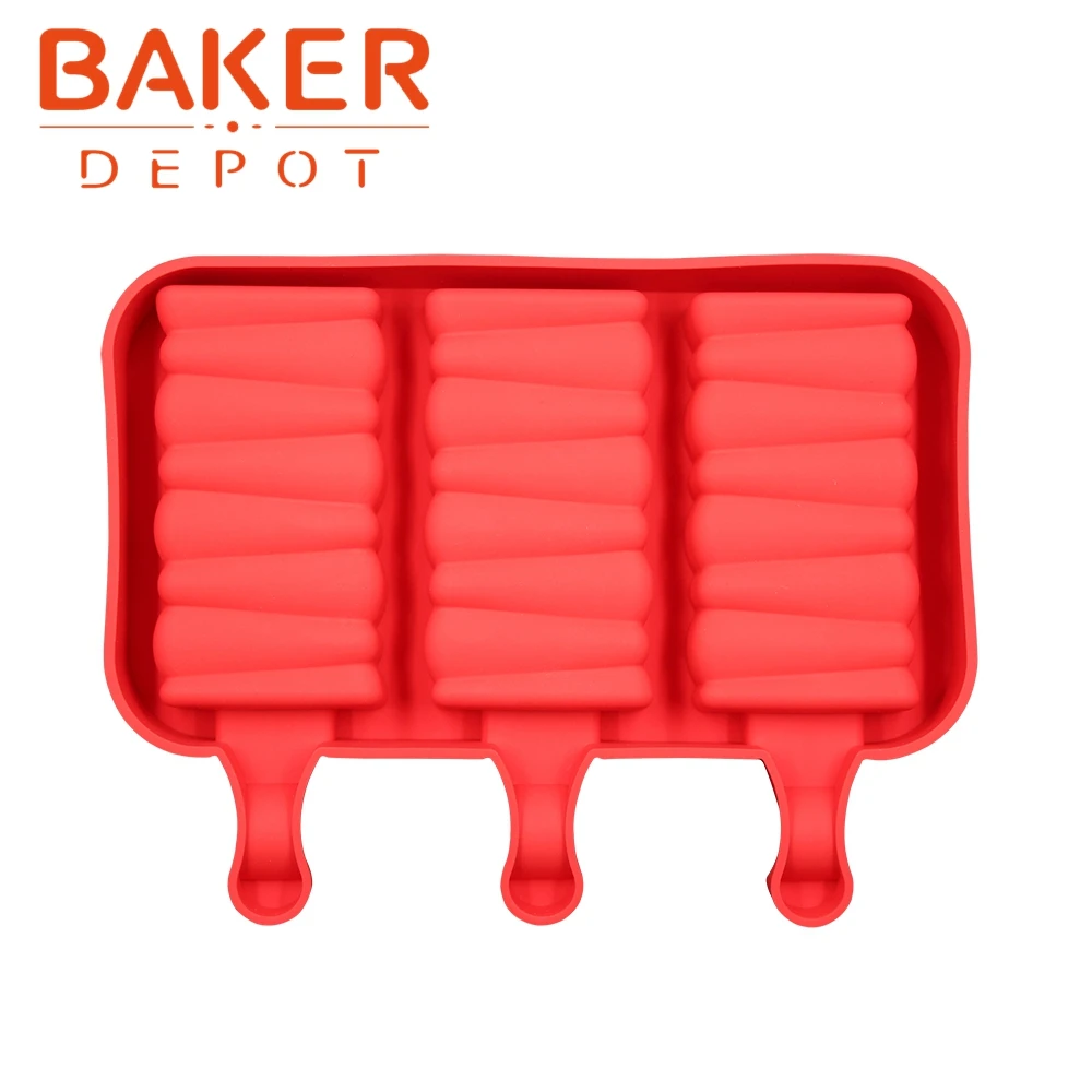 BAKER DEPOT силиконовые формы для мороженого кубик льда DIY Инструменты для изготовления шоколада леденец, пудинг формы CDSM-708