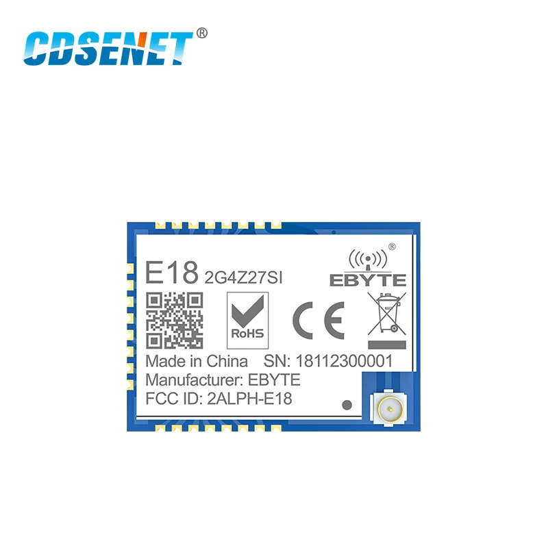Zigbee сетчатая сеть CC2530 27dBm PA CC2592 E18-2G4Z27SI SMD IPEX Разъем IO порт 500 МВт дальний передатчик приемник