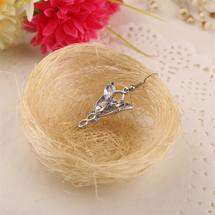 Серьги-подвески Arrwen Evenstar Elfstone Elessar Arargorn Galadriel Elf принцесса с кристаллами модные