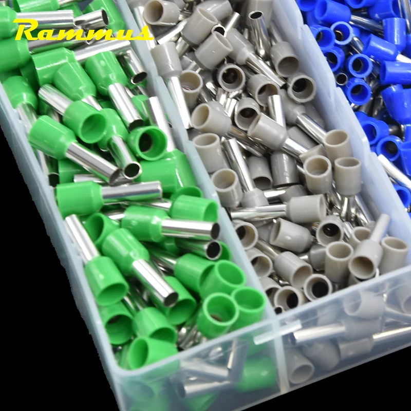 800pcs 22-10AWG Electrical Insulated Cord Pin End Terminal Bootlace Cooper Ferrules Kit Set Wire Cable Crimp Connector Tool |