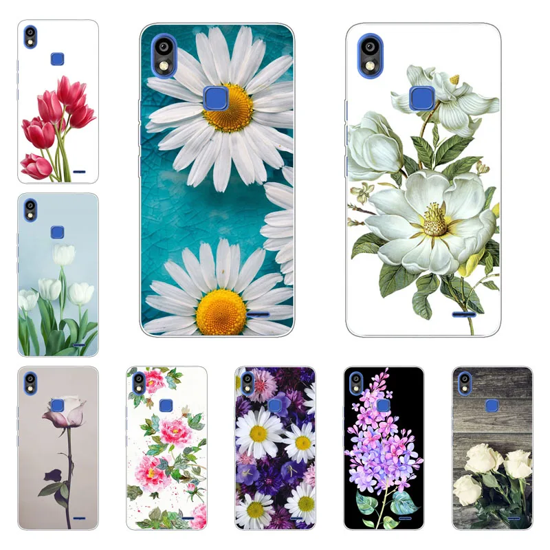 Infinix Smart 2 HD X609 Case Silicon chrysanthemum Painting Soft TPU Back Cover for Phone protect Bags shell |