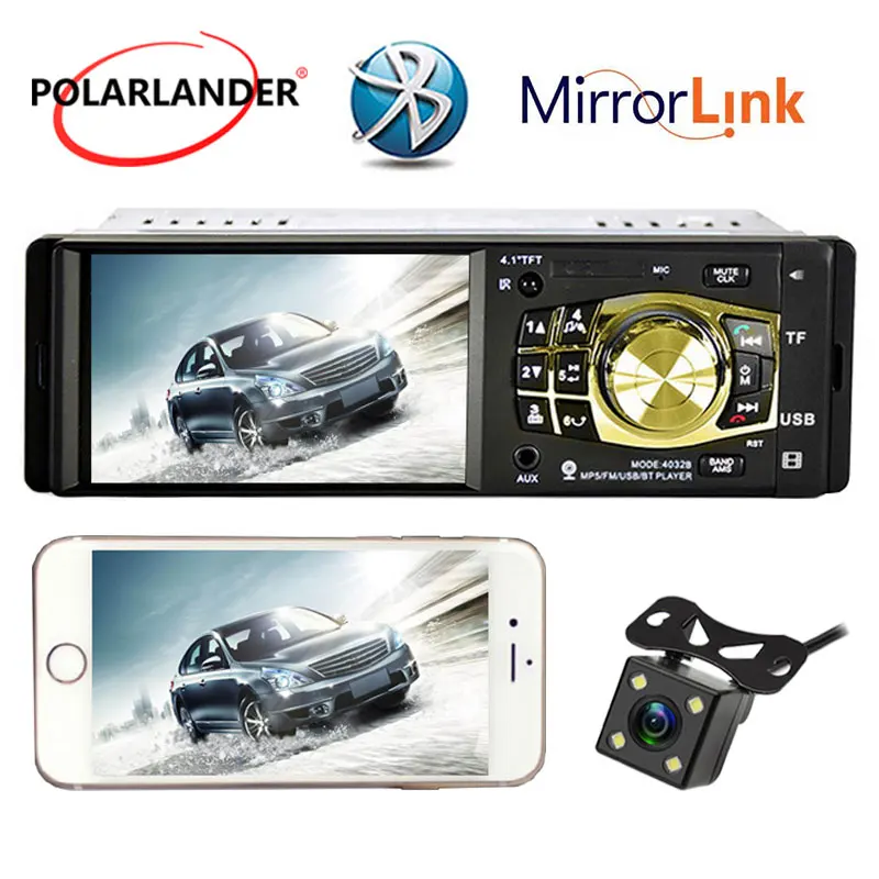 Автомобильный мультимедийный плеер MP5 с поддержкой Bluetooth 4 1 дюйма TF USB