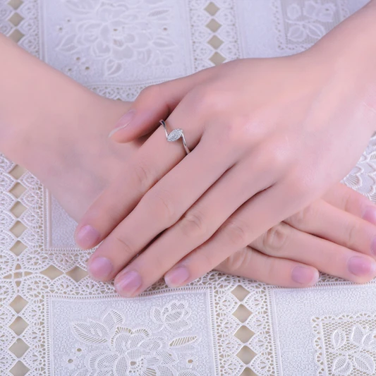 JO WISDOM Unqiue White Gold Rings Wedding Engagement Jewelry for Women 925 Sterling Silver Romantic Gift | Украшения и аксессуары