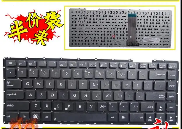 

New Keyboard for ASUS D451 D451V X450J K450J F450VC F450J A450V X450 X45ZC US laptop keyboard Without Borders