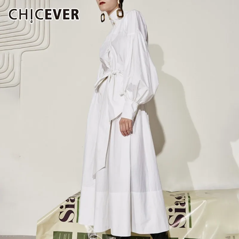 CHICEVER/осеннее корейское платье трапециевидной формы для женщин с
