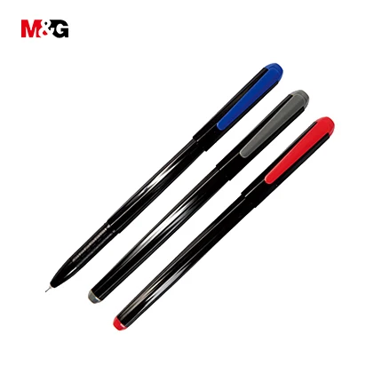 3 pcs mix ink M& G 0,5 мм цветная шариковая гелевая ручка для школы, канцелярские принадлежности, офисные принадлежности, черная синяя деловая ручка, простой стиль - Цвет: 3 pcs mix ink
