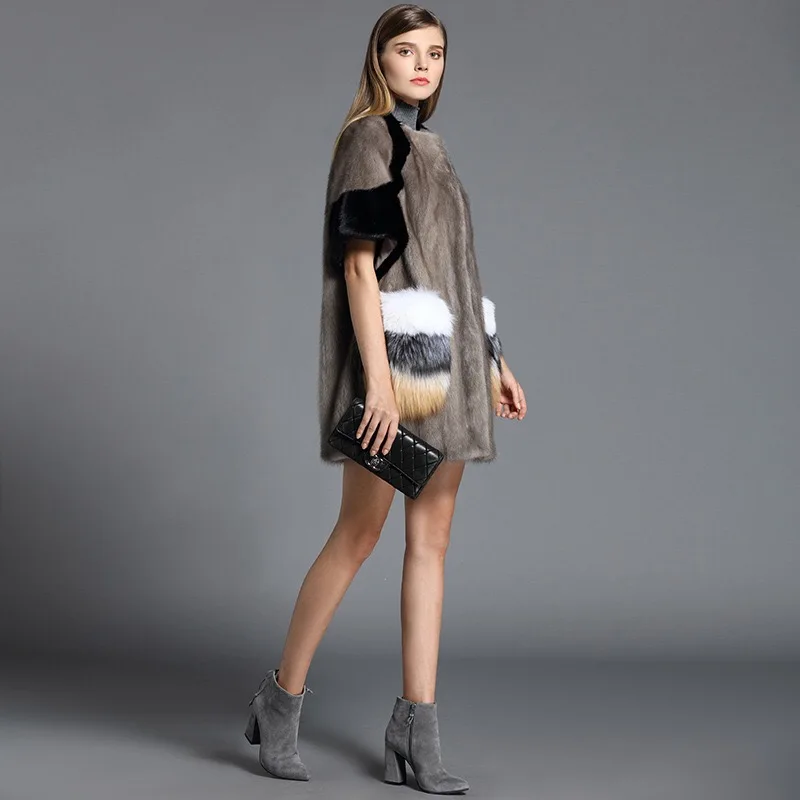 2021 бренд класса люкс для женщин натуральная норковая Меховая куртка длинная