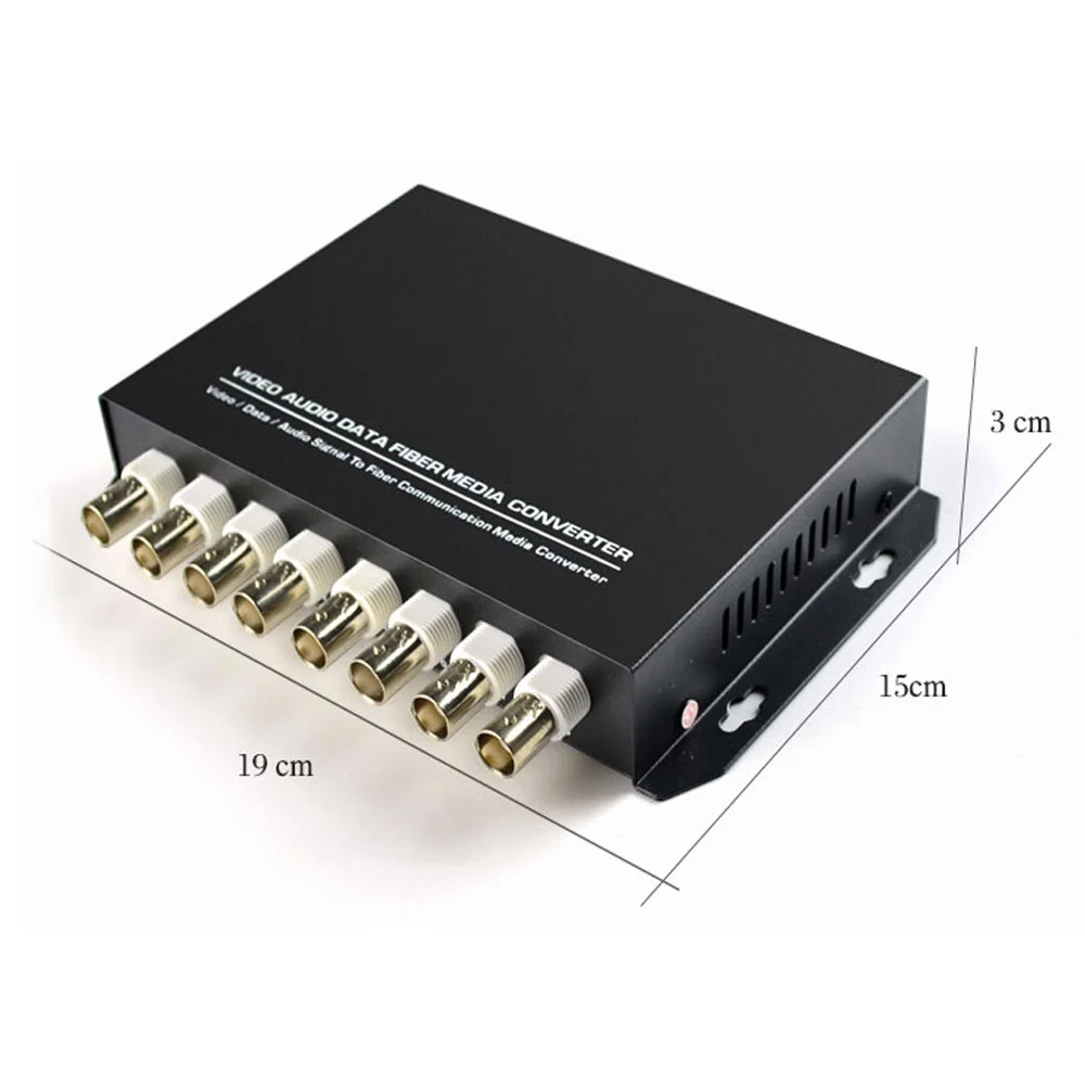 8-канальный цифровой видео оптический волоконный медиа-конвертер