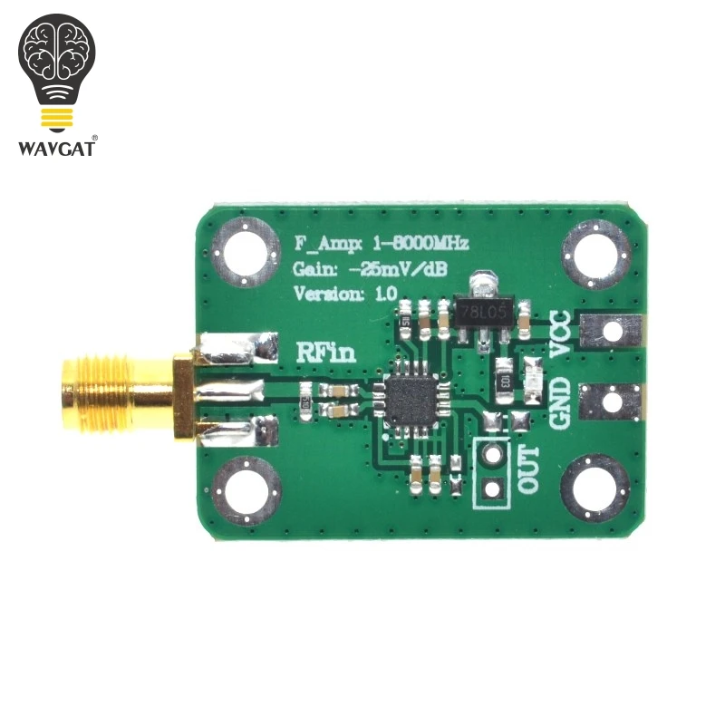 WAVGAT 1 8000 МГц AD8318 логарифмический детектор rf 70 дБ RSSI измеритель