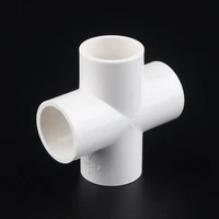 15pcs 25mm cross pvc fittings 4 way connector plastic tube joint pipe socket slip for water supply irrigation circulation